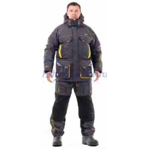 Костюм зимний Novatex Камчатка Grayling (Серо-Желтый) 60-62 рост 182-188